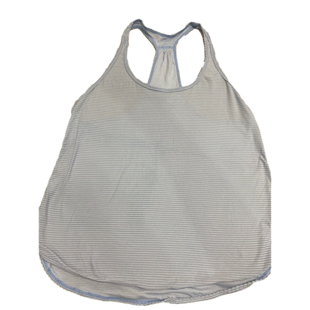 Lululemon what the sport periwinkle stripe singlet size 8